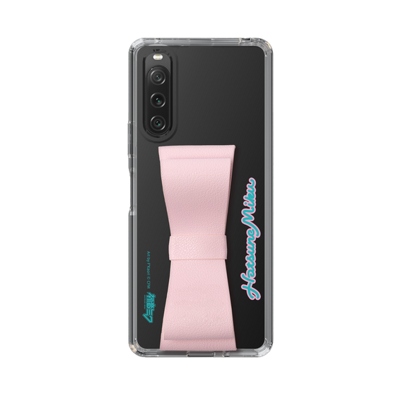 Slim Protection Case - STAND & RING RIBBON Sakura Pink［ HATSUNE MIKU - Ribbon - Logo ］