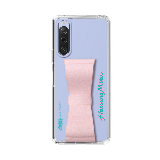 Slim Protection Case - STAND & RING RIBBON Sakura Pink［ HATSUNE MIKU - Ribbon - Logo ］