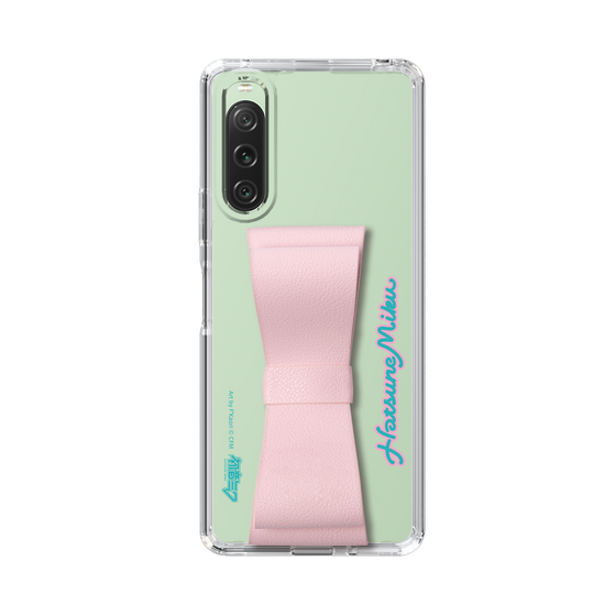 Slim Protection Case - STAND & RING RIBBON Sakura Pink［ HATSUNE MIKU - Ribbon - Logo ］