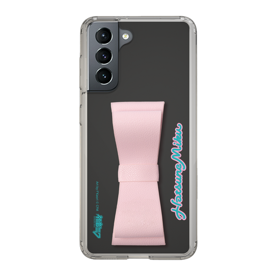 Slim Protection Case - STAND & RING RIBBON Sakura Pink［ HATSUNE MIKU - Ribbon - Logo ］
