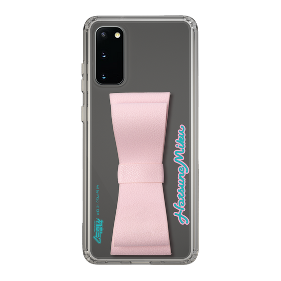 Slim Protection Case - STAND & RING RIBBON Sakura Pink［ HATSUNE MIKU - Ribbon - Logo ］