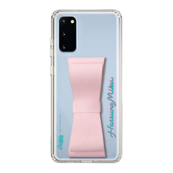Slim Protection Case - STAND & RING RIBBON Sakura Pink［ HATSUNE MIKU - Ribbon - Logo ］