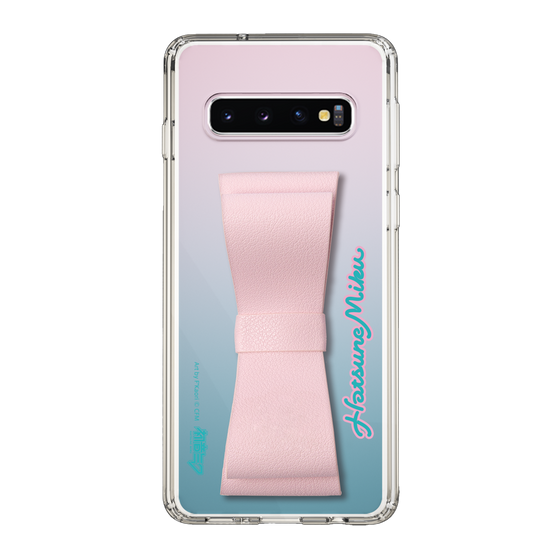 Slim Protection Case - STAND & RING RIBBON Sakura Pink［ HATSUNE MIKU - Ribbon - Logo ］