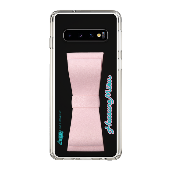 Slim Protection Case - STAND & RING RIBBON Sakura Pink［ HATSUNE MIKU - Ribbon - Logo ］