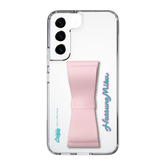 Slim Protection Case - STAND & RING RIBBON Sakura Pink［ HATSUNE MIKU - Ribbon - Logo ］