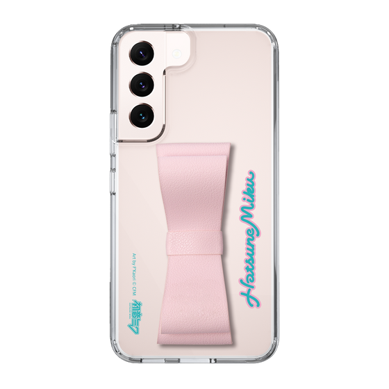Slim Protection Case - STAND & RING RIBBON Sakura Pink［ HATSUNE MIKU - Ribbon - Logo ］