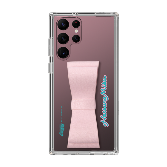 Slim Protection Case - STAND & RING RIBBON Sakura Pink［ HATSUNE MIKU - Ribbon - Logo ］