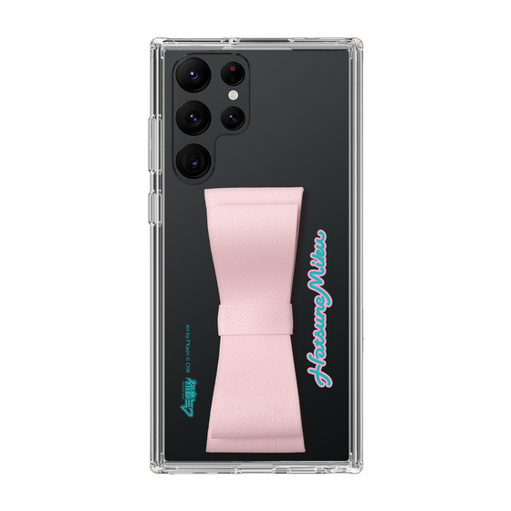 Slim Protection Case - STAND & RING RIBBON Sakura Pink［ HATSUNE MIKU - Ribbon - Logo ］