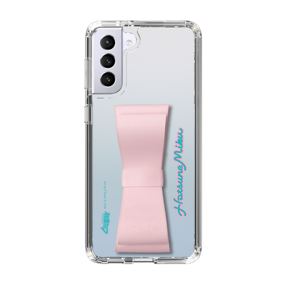 Slim Protection Case - STAND & RING RIBBON Sakura Pink［ HATSUNE MIKU - Ribbon - Logo ］