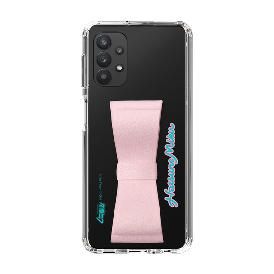 Slim Protection Case - STAND & RING RIBBON Sakura Pink［ HATSUNE MIKU - Ribbon - Logo ］