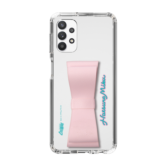 Slim Protection Case - STAND & RING RIBBON Sakura Pink［ HATSUNE MIKU - Ribbon - Logo ］