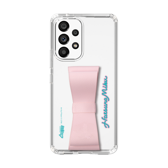 Slim Protection Case - STAND & RING RIBBON Sakura Pink［ HATSUNE MIKU - Ribbon - Logo ］