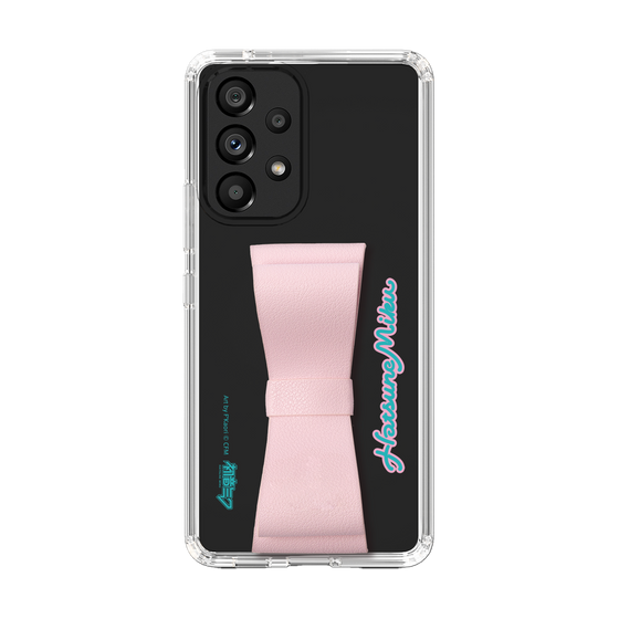 Slim Protection Case - STAND & RING RIBBON Sakura Pink［ HATSUNE MIKU - Ribbon - Logo ］
