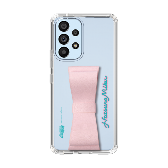 Slim Protection Case - STAND & RING RIBBON Sakura Pink［ HATSUNE MIKU - Ribbon - Logo ］