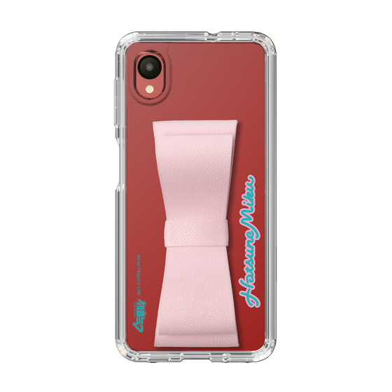 Slim Protection Case - STAND & RING RIBBON Sakura Pink［ HATSUNE MIKU - Ribbon - Logo ］