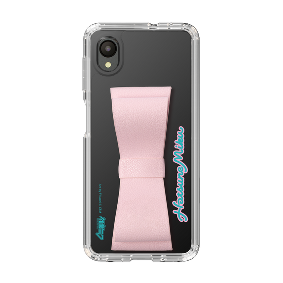 Slim Protection Case - STAND & RING RIBBON Sakura Pink［ HATSUNE MIKU - Ribbon - Logo ］