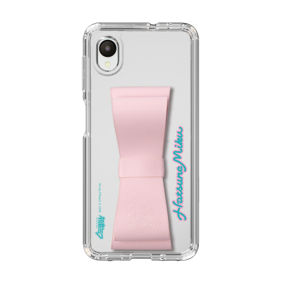 Slim Protection Case - STAND & RING RIBBON Sakura Pink［ HATSUNE MIKU - Ribbon - Logo ］