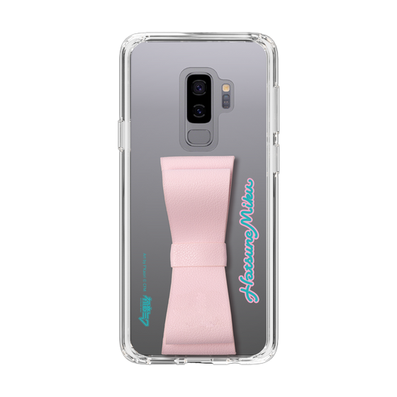 Slim Protection Case - STAND & RING RIBBON Sakura Pink［ HATSUNE MIKU - Ribbon - Logo ］