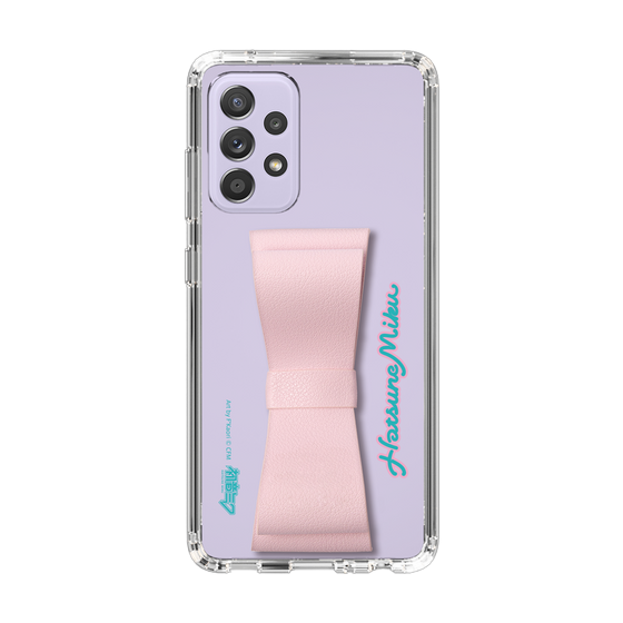 Slim Protection Case - STAND & RING RIBBON Sakura Pink［ HATSUNE MIKU - Ribbon - Logo ］