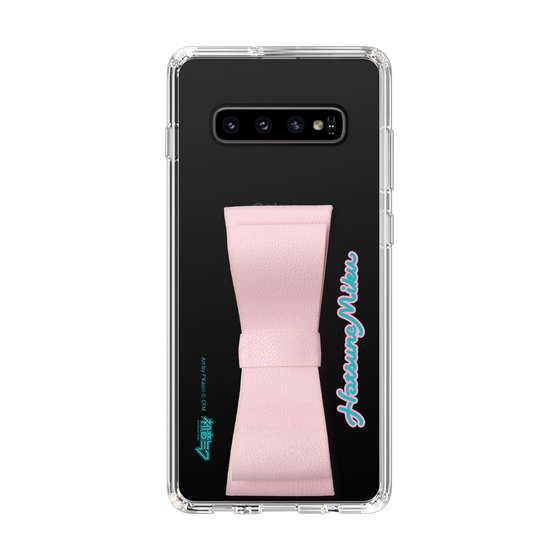Slim Protection Case - STAND & RING RIBBON Sakura Pink［ HATSUNE MIKU - Ribbon - Logo ］