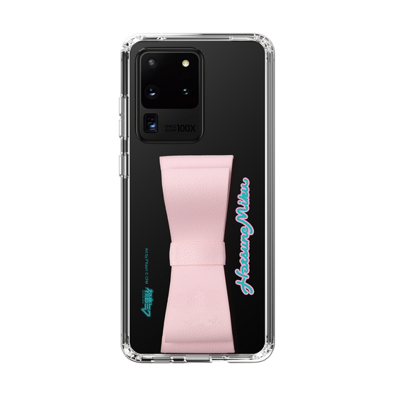 Slim Protection Case - STAND & RING RIBBON Sakura Pink［ HATSUNE MIKU - Ribbon - Logo ］