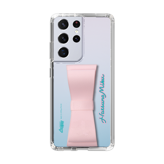 Slim Protection Case - STAND & RING RIBBON Sakura Pink［ HATSUNE MIKU - Ribbon - Logo ］