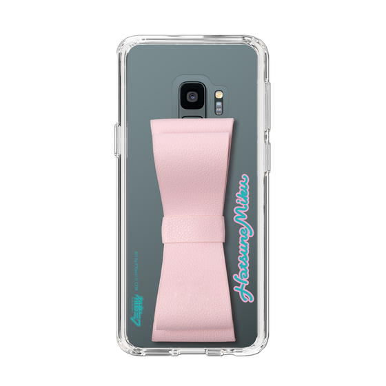 Slim Protection Case - STAND & RING RIBBON Sakura Pink［ HATSUNE MIKU - Ribbon - Logo ］