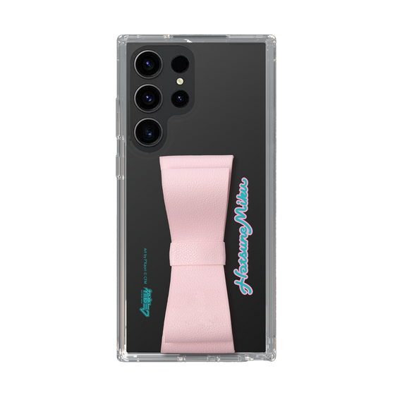 Slim Protection Case - STAND & RING RIBBON Sakura Pink［ HATSUNE MIKU - Ribbon - Logo ］
