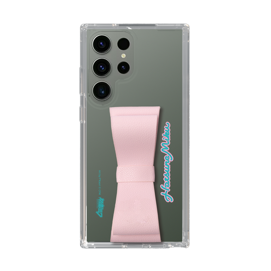Slim Protection Case - STAND & RING RIBBON Sakura Pink［ HATSUNE MIKU - Ribbon - Logo ］