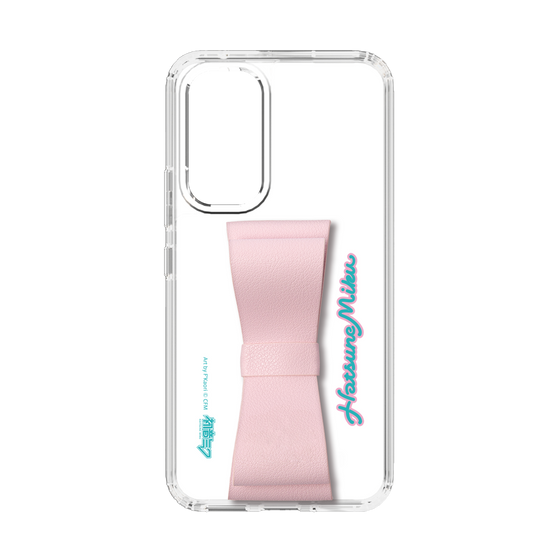 Slim Protection Case - STAND & RING RIBBON Sakura Pink［ HATSUNE MIKU - Ribbon - Logo ］
