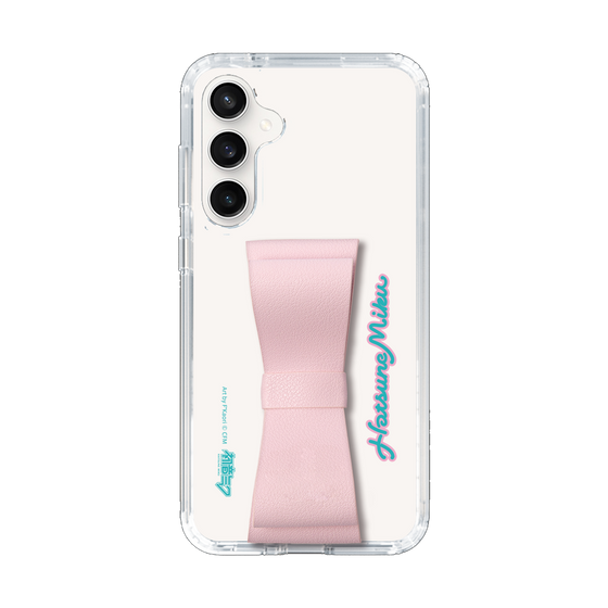 Slim Protection Case - STAND & RING RIBBON Sakura Pink［ HATSUNE MIKU - Ribbon - Logo ］