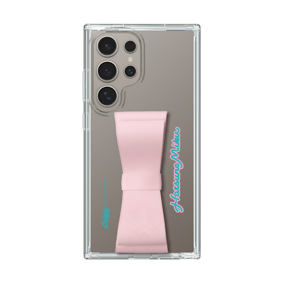 Slim Protection Case - STAND & RING RIBBON Sakura Pink［ HATSUNE MIKU - Ribbon - Logo ］