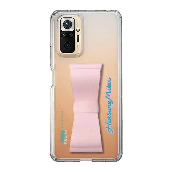 Slim Protection Case - STAND & RING RIBBON Sakura Pink［ HATSUNE MIKU - Ribbon - Logo ］