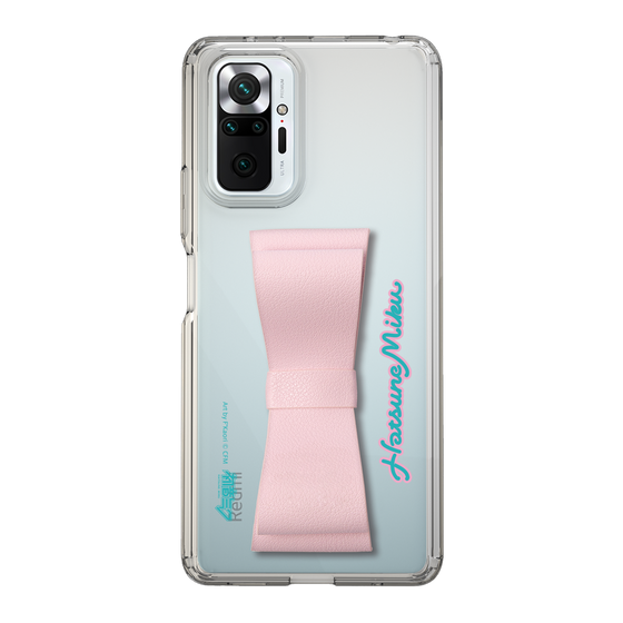 Slim Protection Case - STAND & RING RIBBON Sakura Pink［ HATSUNE MIKU - Ribbon - Logo ］