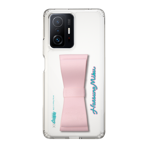 Slim Protection Case - STAND & RING RIBBON Sakura Pink［ HATSUNE MIKU - Ribbon - Logo ］
