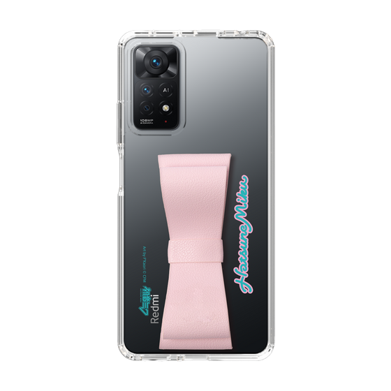 Slim Protection Case - STAND & RING RIBBON Sakura Pink［ HATSUNE MIKU - Ribbon - Logo ］