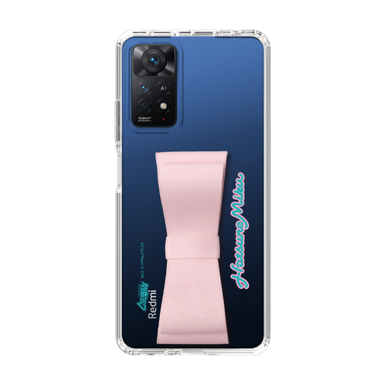 Slim Protection Case - STAND & RING RIBBON Sakura Pink［ HATSUNE MIKU - Ribbon - Logo ］