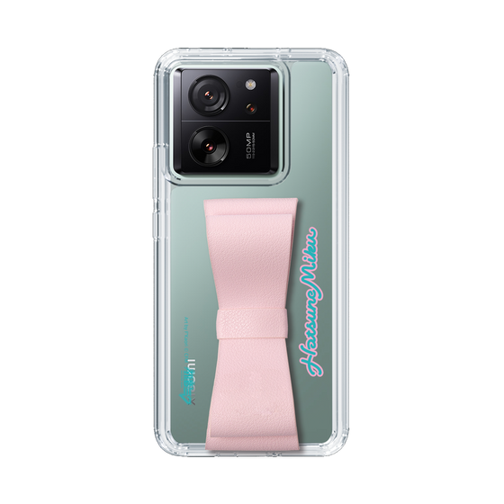 Slim Protection Case - STAND & RING RIBBON Sakura Pink［ HATSUNE MIKU - Ribbon - Logo ］