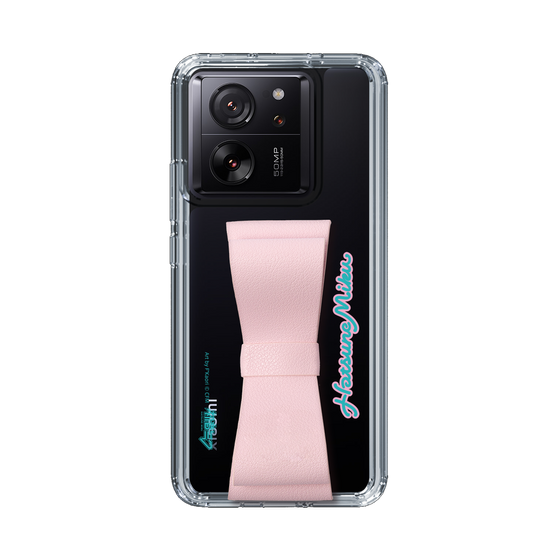 Slim Protection Case - STAND & RING RIBBON Sakura Pink［ HATSUNE MIKU - Ribbon - Logo ］