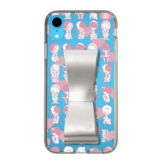 Slim Protection Case - STAND & RING RIBBON Silver［ Rune Naito - RUNE Girl Kids ］