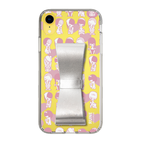 Slim Protection Case - STAND & RING RIBBON Silver［ Rune Naito - RUNE Girl Kids ］