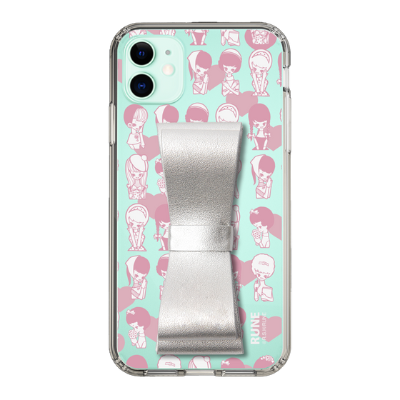 Slim Protection Case - STAND & RING RIBBON Silver［ Rune Naito - RUNE Girl Kids ］