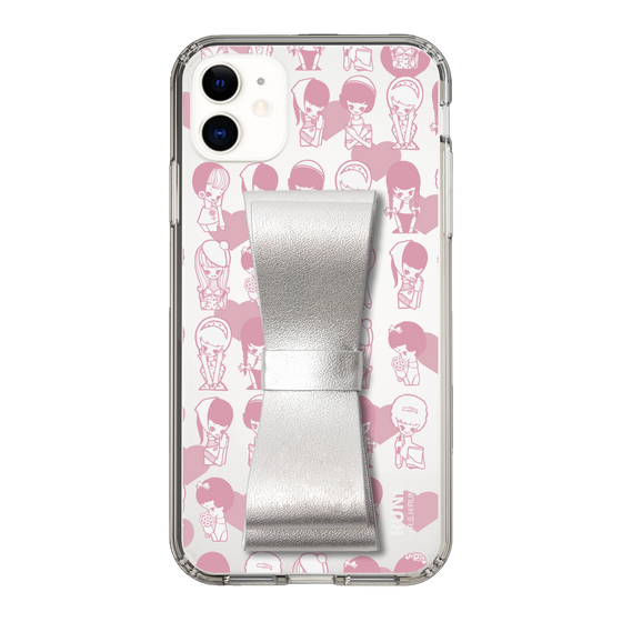 Slim Protection Case - STAND & RING RIBBON Silver［ Rune Naito - RUNE Girl Kids ］