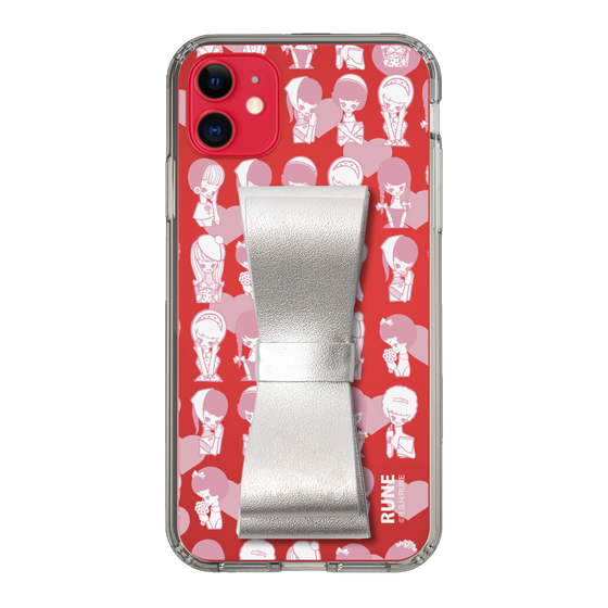 Slim Protection Case - STAND & RING RIBBON Silver［ Rune Naito - RUNE Girl Kids ］