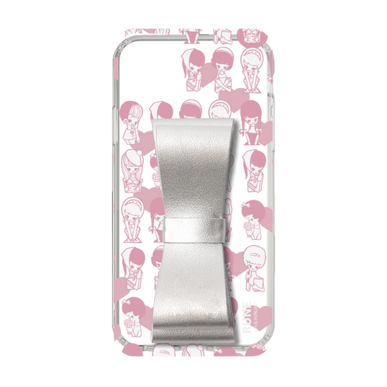 Slim Protection Case - STAND & RING RIBBON Silver［ Rune Naito - RUNE Girl Kids ］