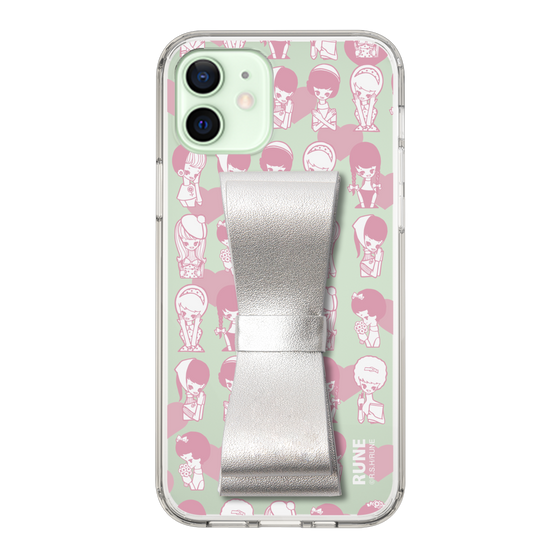 Slim Protection Case - STAND & RING RIBBON Silver［ Rune Naito - RUNE Girl Kids ］