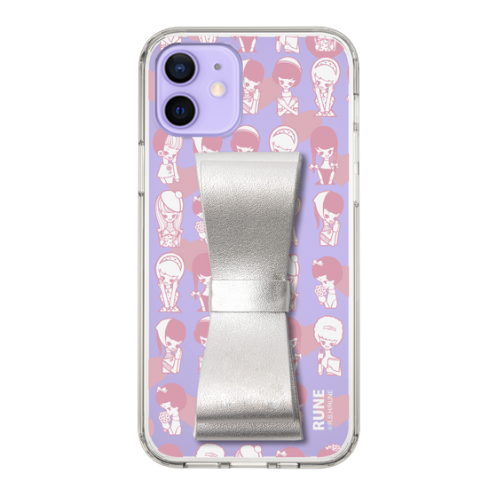 Slim Protection Case - STAND & RING RIBBON Silver［ Rune Naito - RUNE Girl Kids ］