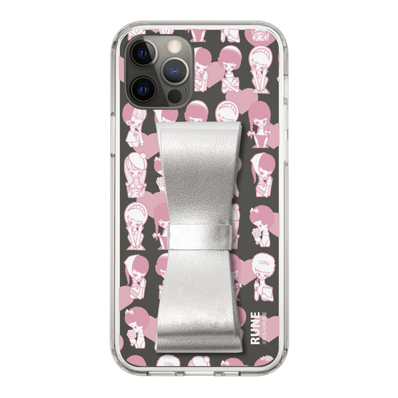 Slim Protection Case - STAND & RING RIBBON Silver［ Rune Naito - RUNE Girl Kids ］