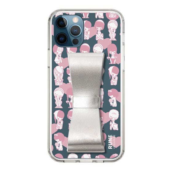 Slim Protection Case - STAND & RING RIBBON Silver［ Rune Naito - RUNE Girl Kids ］