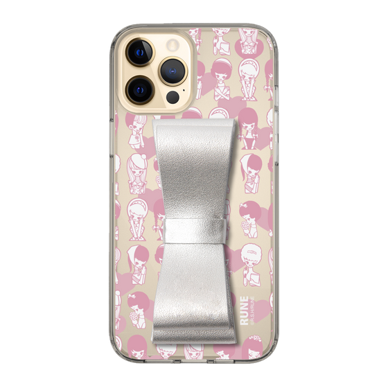 Slim Protection Case - STAND & RING RIBBON Silver［ Rune Naito - RUNE Girl Kids ］